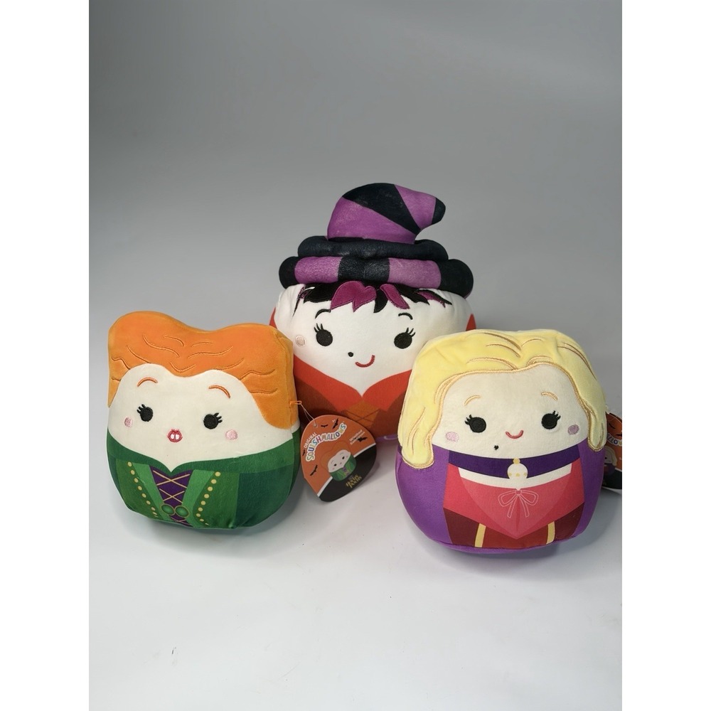 Hocus Pocus Squishmallow Plush Set Of 3 Sanderson Sisters 12" Inch Halloween